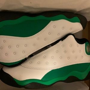 Jordan 13 retro (TD) White lucky green and black Size 9C never used brand new